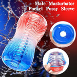 Male Masturbator Sex Toys - Adult Sex Toy Pocket Pussy, Tpe Male Masturbation Sleeve, Penis Training Sex Toy For Men, 3D Realistic Texture Spiral Tunnel Stroker, Couple Sex Toys & Game (Red & Blue)