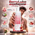 Water-Based Personal Lubricant – Strawberry Flavored Sex Lube for Men, Women & Couples, pH Balanced, Anal lube, Non-Sticky, Condom & Toy Safe, Easy Clean-Up, Long-Lasting Formula, 8.45 Fl Oz