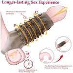 2 Pcs Reusable Cock Rings For Men, Penis Enlargement Sleeves, Delay Ejaculation Stronger Erection Enhancement Sex Toys Soft Realistic Silicone Penis Ring For Adult Male Couples(Black)