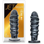 Jet Annihilator Huge Butt Plug Adult Sex Toy - 11 Inch Advanced Extreme Large, 3Inch Thick Anal Probe Dildo, Flared Suction Cup, Women Men Couples - Carbon Metallic Black