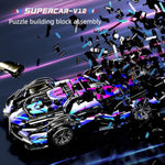 Sports Car Building Blocks Toys Boys?1:14 Moc Building Set Raceing Car Model,Construction Toy For Adults?Cars For Boys Age 6 7 8 9 Years Kids