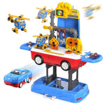 Kids Tool Set, Work Tool Bench With 69 Realistic Toy Tools And Accessories, Xmas Gift Transformable Tool Set, Toddler Bench Pretend Play Learning & Tool Set For Toddlers Boys & Girls Age 3+