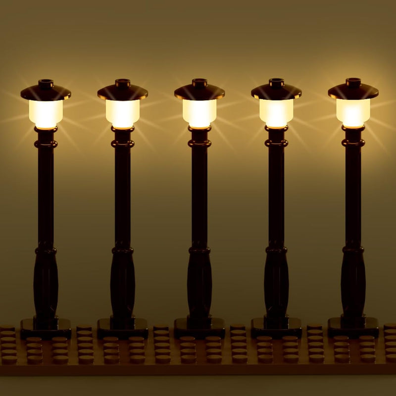 15Pcs City Street Light Led (10 In 1 Usb Powered) Building Block Lamp Compa