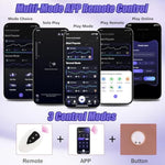 Realistic Thick Huge Dildo With App Controlled, 8.27 Inch Silicone Adult Toy For Her, Big Dildos With Suction Cup, Vibrator Dildo With Dual Density, Flesh