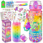Decorate Your Own Water Bottle Kits For Girls Age 4-6-8-10,Unicorn Painting Crafts,Fun Arts And Crafts Gifts Toys For Girls Birthday Christmas(Unicorn)