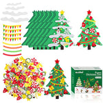 30 Kits Creative DIY Foam Christmas Tree Assortment for Making Funny Tree Decorations