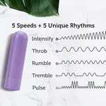 Blush Gaia Eco Mini Bullet Vibrator – 3 Inch Nipple Clitoral Stimulator With 10 Vibrating Modes - Plant Based Small Massager For Vaginal & Anal Pleasure – Splashproof Adult Sex Toys For Women - Lilac