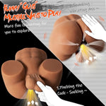 10Lb Sex Doll Gay Male Masturbator With Sucking Vibrating Motor, Realistic Gay Sex Toys With Hips Anus Testicles, Silicone Butt Sex Toy Vibrator With Anal Channel, Fake Pussy For Men Masturbation