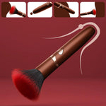 Bdsm Tickler Sex Toy Cosmetic Brush Erotic Tease And Masturbation Dual Purpose Bullet Vibrator With 10 Vibration Modes For Fetish Sm Cosplay Role Foreplay Play (Gold)