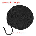 32 Feet/10M Bdsm Bondage Soft Cotton Rope For Sex Restraints For Couples 8Mm Soft Silk Rope Solid Braided Twisted Ropes Black