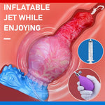 Fantasy Inflatable Squirting Silicone Horse Dildos, 9.28 inch Huge