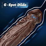 9 Inch Realistic Huge Thick Dildo With Strong Flared Suction Cup Base For Hands-Free Play, G-Spot Big Realistic Dildo Sex Toys For Women And Men(Brown)