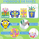 24 Pcs He Has Risen Easter Felt Craft Kits for Kids, Christian Sunday School Activity