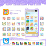 Toys Kids Smartphone, 3.97" Screen Dual Camera Kids Toys Phone With Music Player, 2000Ma Toddler Toy Learning Phone With Games, Front Camera, Pretend Play Smartphone?Purple?