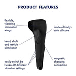 Wand Vibrator - Male Masturbator, Stroker, Vibrating Stimulation, Textured - Waterproof, Rechargeable