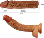 New Reusable Male Super Silicone Sleeve Extension Sheath Extender for Men Male Enhancement Extension Sleeve (Flesh, A)