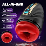 Male Vibrator Sex Toys For Men - Male Masturbator Vibrators Penis Pump Trainer App Control, Mouth-Wrapped Penis Vibrator Adult Toy With Heating Rod, Lcd, Pocket Pussy Stroker Adult Sex Toys & Games
