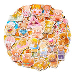 100 Pack Bear Stickers, Bear Party Favors, Birthday Decorations