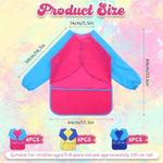 18 Pcs Waterproof Paint Smocks for Toddlers, Kids Art Smocks with Adjustable Neckline