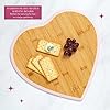 Charcuterie Board and Serving Set, Bamboo Serving Board, Ceramic Dish, Cheese Utensils with Titanium Coated Blades, 6-Piece Set, Pink