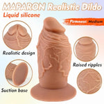 Realistic Dildo, 7.28'' Lifelike Anal Plug With Suction Cup Base For Hands-Free Play, Flexible Thick Anal Butt Plug Prostate Massager Silicone Adult Sex Toy For Men, Women, Couples Play(M)