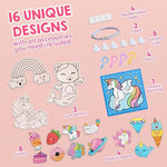 16 Projects Diamond Art Kit for Kids, 5D Gem Painting Craft Set for Girls Ages 6-12