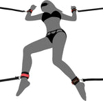 BDSM Restraint Kit with Eye Mask, Hand & Ankle Cuffs, Straps & Rope for Couples