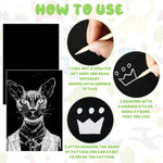 200 Pcs Black Scratch Paper Art Set with Wooden Stylus for Kids Crafts