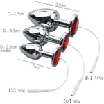 Anal Butt Plug Safety Metal Anal Butt Plug Electric Shock Metal Butt Plug Electro Stimulation Sex Toy With Crystal Diamond Beginner Anal Toy For Adult Unisex Fetish Gifts For Women