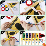 First Day of School Flag Pennant Craft Kit for Kids - 24 Piece Set