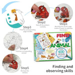 Find The Animal Sticker Book, Sticker Book For Kids, Include 20 Theme, Over 400 Animal Stickers For Kids, Toddler Educational Toys