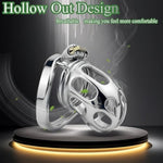 Stainless Steel Male Chastity Cage - Ergonomic Design For Comfort & Secure Fit | Premium Bondage Restraint Device For Bdsm Enthusiasts