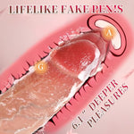 Realistic Dildo Adult Sex Toys - 8.5" Ultra Soft Liquid Silicone G Spot Dildo With Powerful Suction Cup, Strapless Strap On Dildo For Vaginal And Anal Stimulation Dildo Women Couple Sex Toys & Games