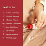Women's Clitoral Suction Stimulator with 9 Modes and Discreet Lipstick Design