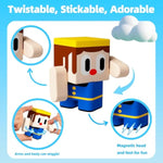 108Pcs Magnetic Building Blocks With Rotatable Figures And Animals, Kids Game-Based Stem Learning Educational Sensory Toys For Boys And Girls, Great For Birthday