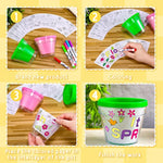 28 Pcs Flower Pot Painting Kit with 16 Pots & 12 Markers, Spring DIY Craft