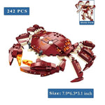 Sea Creatures Building Toy Ocean Animal Building Blocks Sets 2 In 1 Crab Figures For 6 Plus Years Old Boys And Girls Gift For Birthday Christmas (242Pcs)