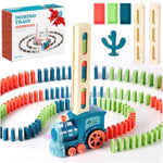 200 Pcs Domino Train Toys Set, Automatic Dominos Building And Stacking Creative Game 4-8, Electric Dominoes Stem Montessori Toys For Kids Autistic Boys Girls 3 4 5 6 Year Old Christmas Birthday Gifts
