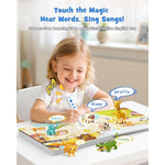 Musical Word Talking Pen Book Set, Interactive Audio Sound Books, Learning Education Toys, Early Educational Autism Therapy Birthdays For Toddlers Kids 1 2 3 4 5