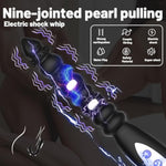 Anal Plug Sex Toys Vibrator, Electric Shock Anal Vibrator, Anal Sex Toys, 9 Beads Vibrating Anal Plug With 10 Powerful Vibrations 3 Electric Shock Pulse Modes, Anus Massager G-Spot Anal Sex Toy