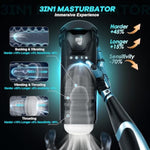 Male Masturbator Mens Sex Toys - Penis Pump Sex Toy For Men With 9 Sucking & 9 Thrusting & 9 Vibrating, App Control Adult Toys Pocket Pussy 3D Male Stroker With Visual Screen Blowjob Toy