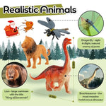 Insects And Bugs For Kids, Dinosaur Toys, Safari Jungle Animal Figures, 3 In 1, Gift For Boys Girls, 36 Pack