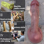 8.18 Inch Huge Realistic Dildo Real Handmade Dildo, Lifelike Long Dildos With Big Glans Head Adult Sex Toys For Women, Large Penis For G-Spot And Anal Stimulation(College Students)