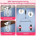 2-In-1 Door & Ceiling Sex Swing For Couples, 360° Rotating Sex Swings With Widened Padded Seat, Adjustable Straps, Sex Furniture For Bedroom Sex Toys For Adults