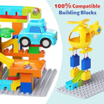 Marble Runs For Kids 4-8,Building Blocks Compatible With Major Brands, Birthday Toys Gifts For Ages 3 4 5+ Boys Girls?Toddler Education Montessori Learning Stem Toys Marble Runway Maze Track Set