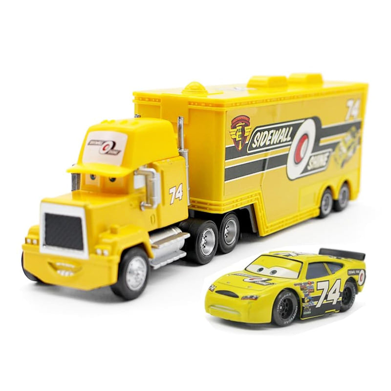 Movie Cars 2 3 Hauler Truck No.74 Slider Petrolskiracer Speed 2Pcs Vehicles ?