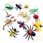 Big Insect Toy Plastic Model Lifelike Assorted Figures Realistic Insects Toys 12 Pcs Bee Beetle Mantis Spider Ladybug