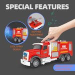 4 Packs Emergency Vehicle Toy Playsets, Including Garbage Truck Play Police Car,Ambulance And Fire Truck With Spray,Lights & Sounds,Birthday Christmas Party Gifts Toys For Boys 3-5