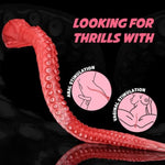 ?Alla?22" Long Anal Plug, Monster Huge Dildo Platinum Silicone Tentacle Dildo With Suction Cup, Prostate Massager Adult Sex Toys & Games