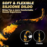 Long Tentacle Dildo Butt Plug, 13.6" Fantasy Monster Anal Dildo For Long-Term Wear, Soft Silicone Dragon Toys For Men Women Couples, Prostate Massager Anal Plug Adult Sex Toy